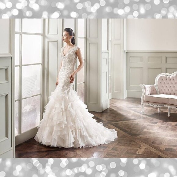 NWT Eddy K Couture Bridal Wedding Gown CT153 - Picture 1 of 6